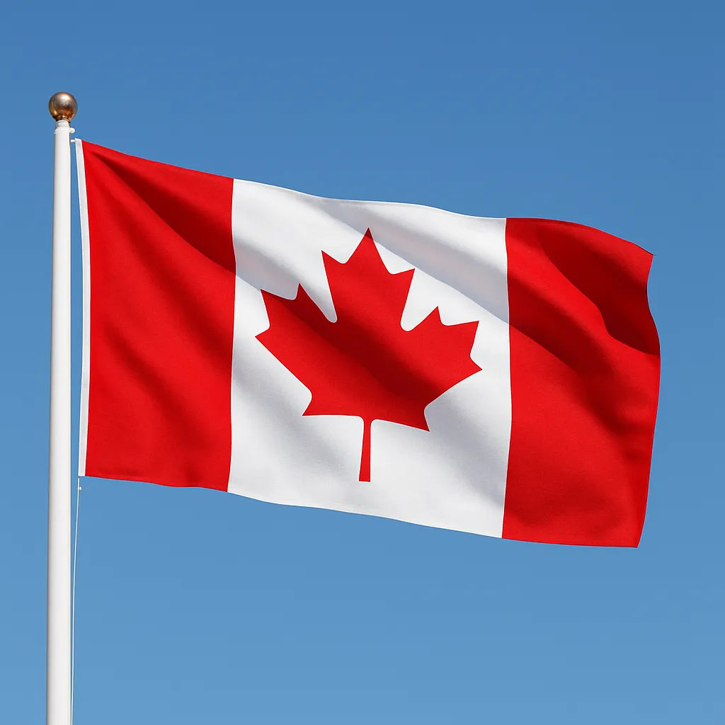 Sewn Canada Flag – premium woven polyester, professional quality for long-term external display.