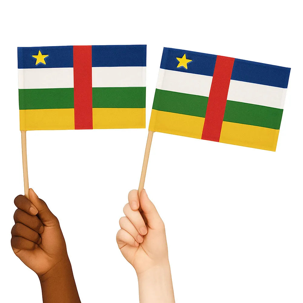 Central African Republic Handwaving Flags