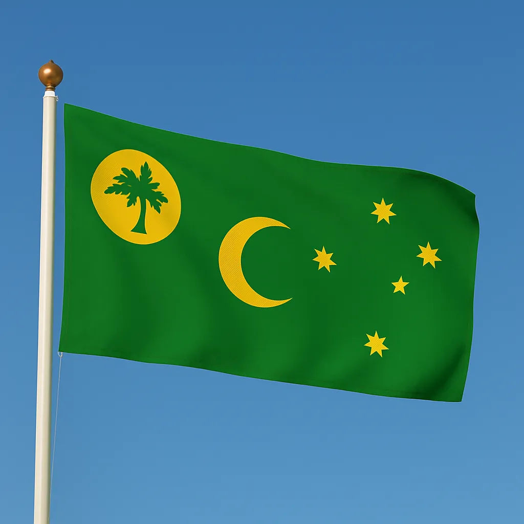 Sewn Cocos Islands Flag – premium woven polyester, professional quality for long-term external display.