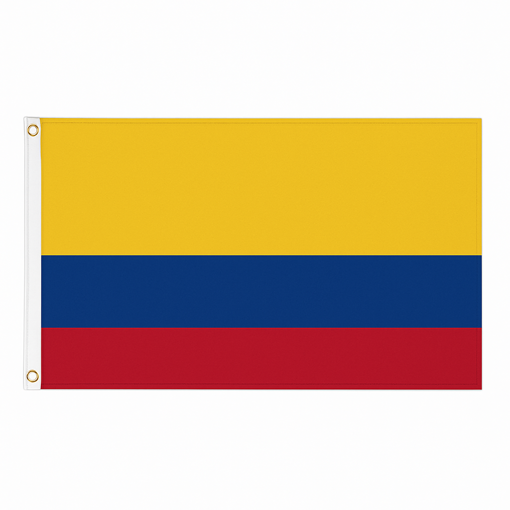 Colombia novelty flag – national design with brass eyelets, ships from the UK