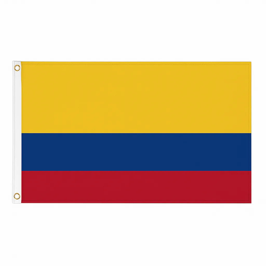 Colombia novelty flag – national design with brass eyelets, ships from the UK