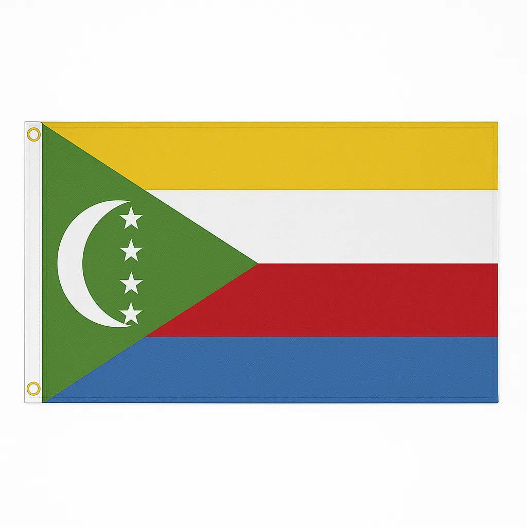 Comoros novelty flag – national design with brass eyelets, ships from the UK