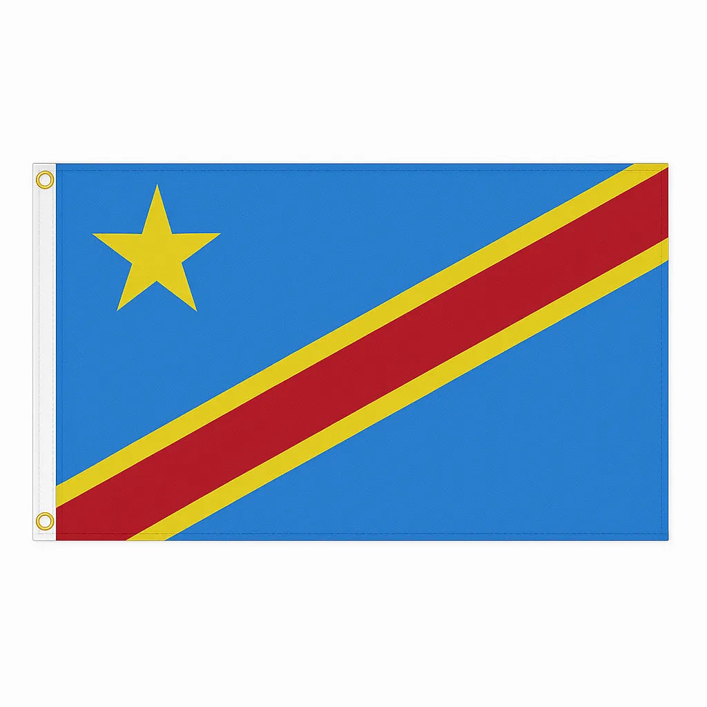 Congo (Democratic Republic) novelty flag – national design with brass eyelets, ships from the UK