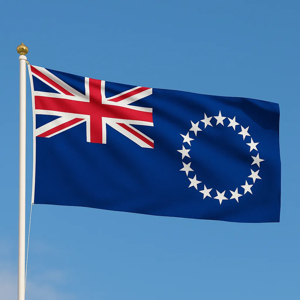 Sewn Cook Island Flag – premium woven polyester, professional quality for long-term external display.