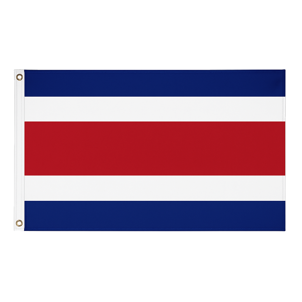 Costa Rica novelty flag – national design with brass eyelets, ships from the UK