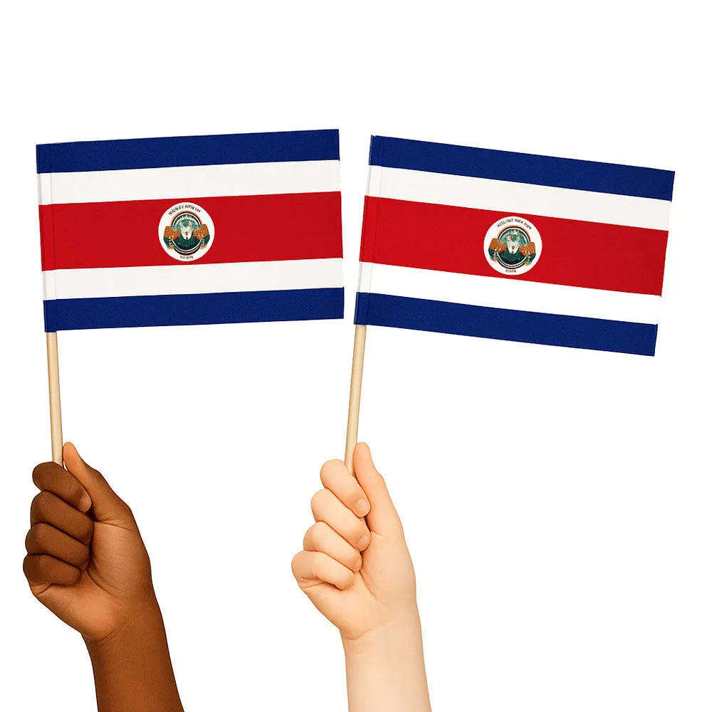 Costa Rica Handwaving Flags