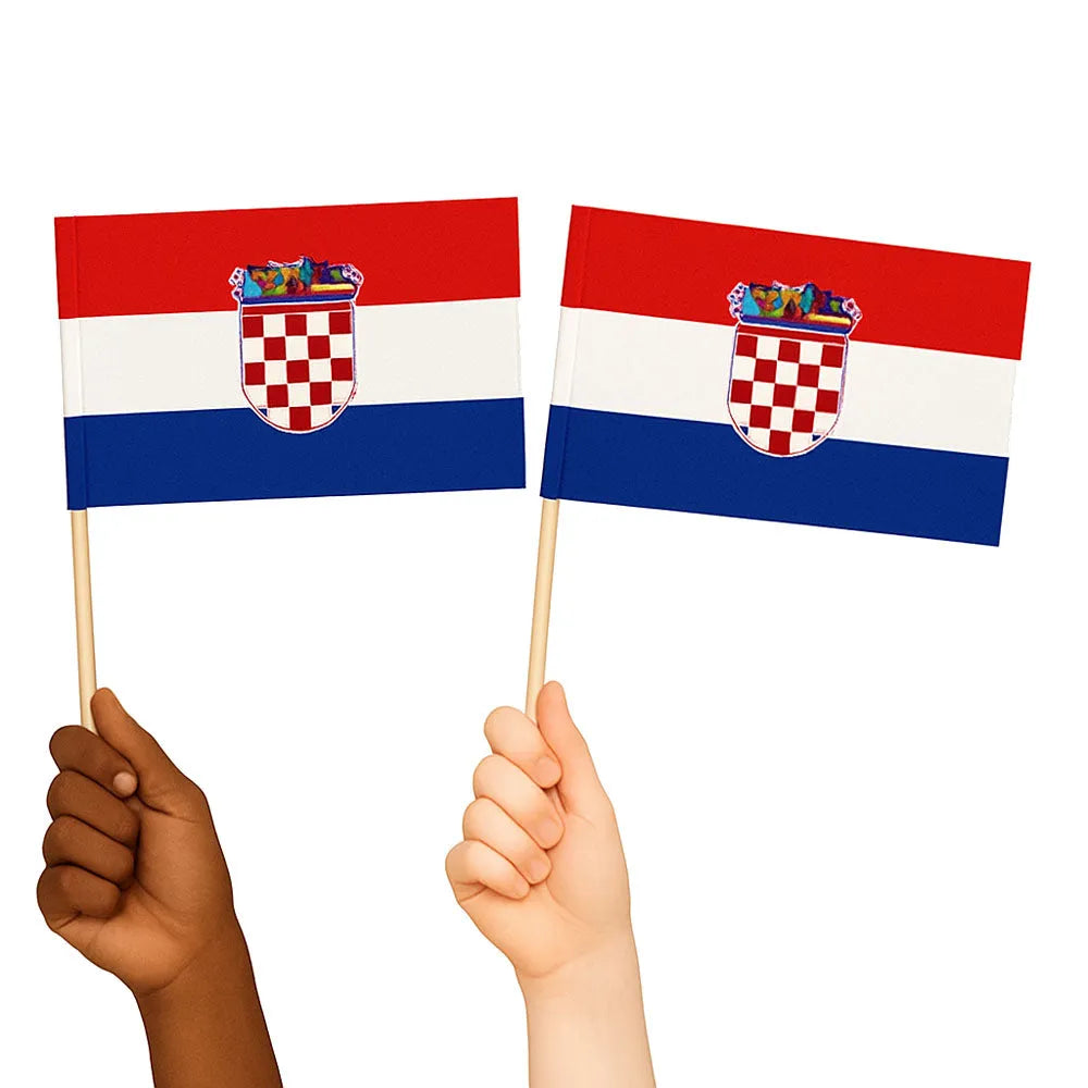 Croatia Handwaving Flags