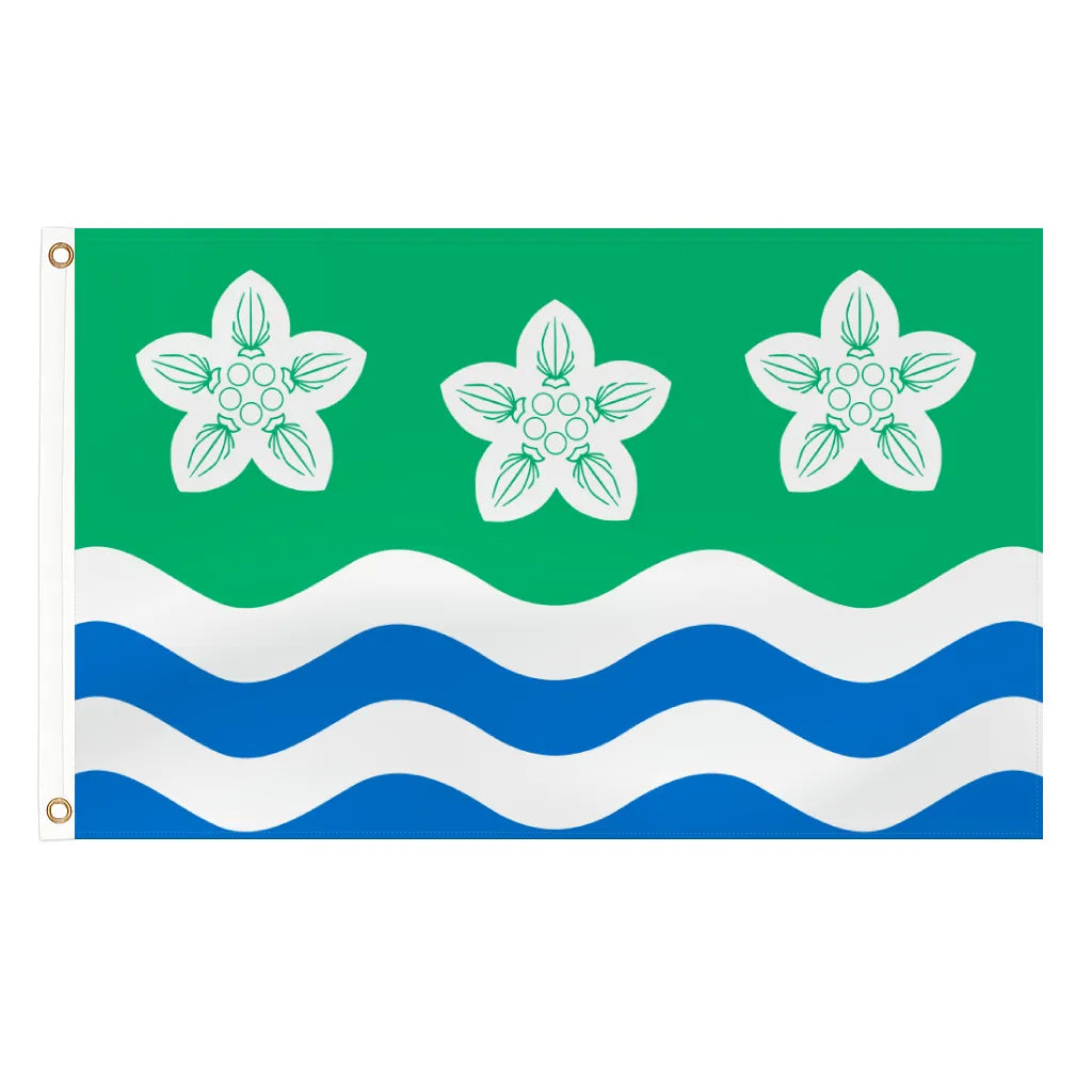 Cumberland county flag - 5ft x 3ft lightweight polyester with brass eyelets