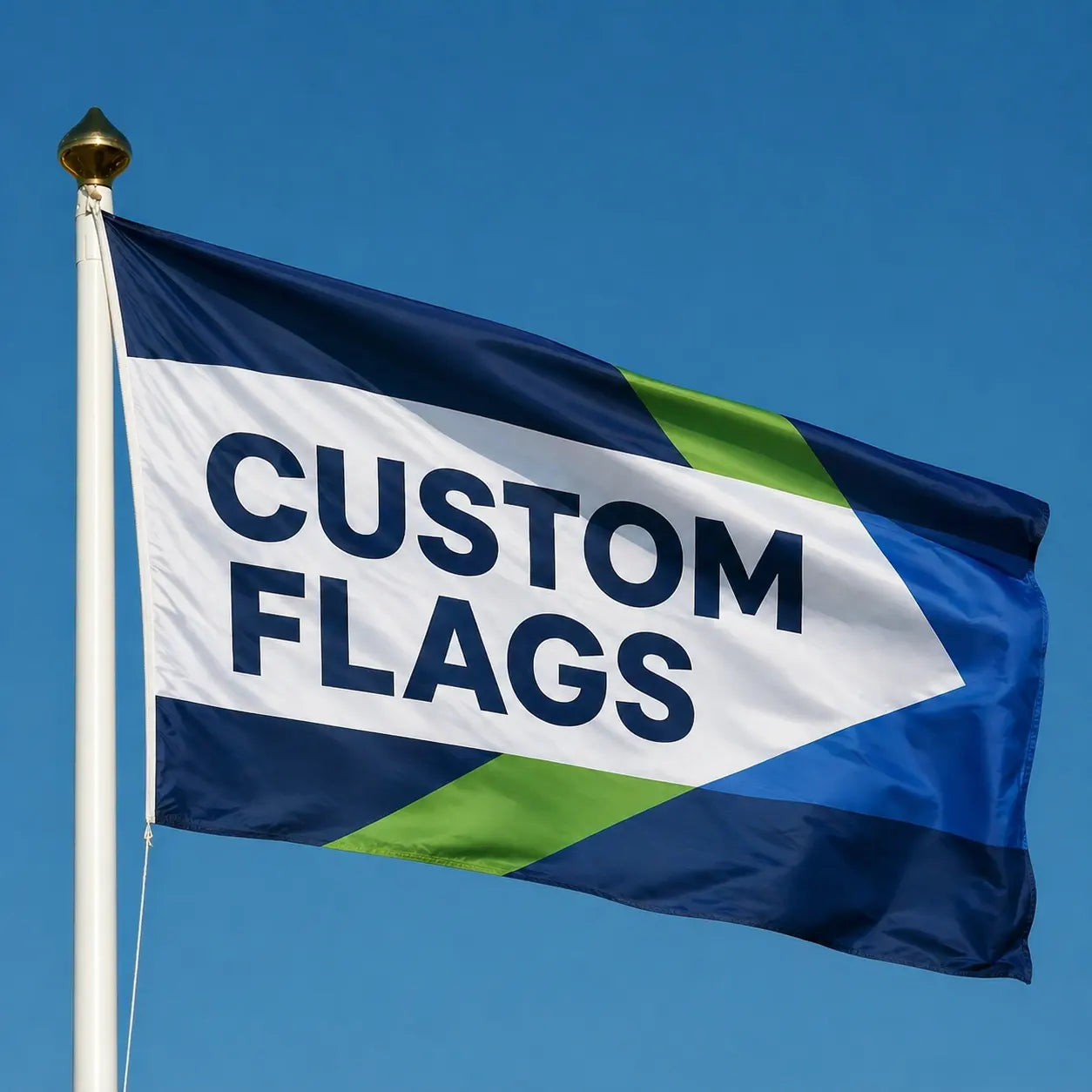 Custom Printed Flag on a Flagpole