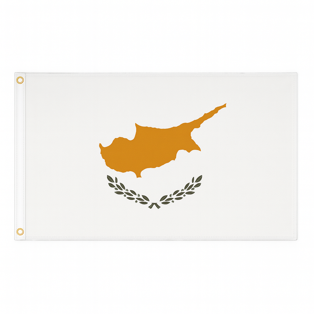 Cyprus novelty flag – national design with brass eyelets, ships from the UK