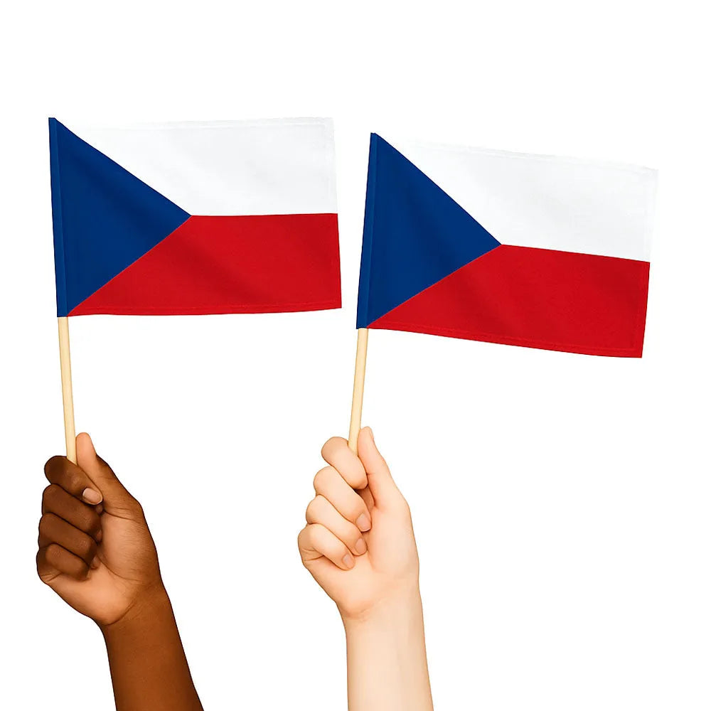 Czech Republic Handwaving Flags