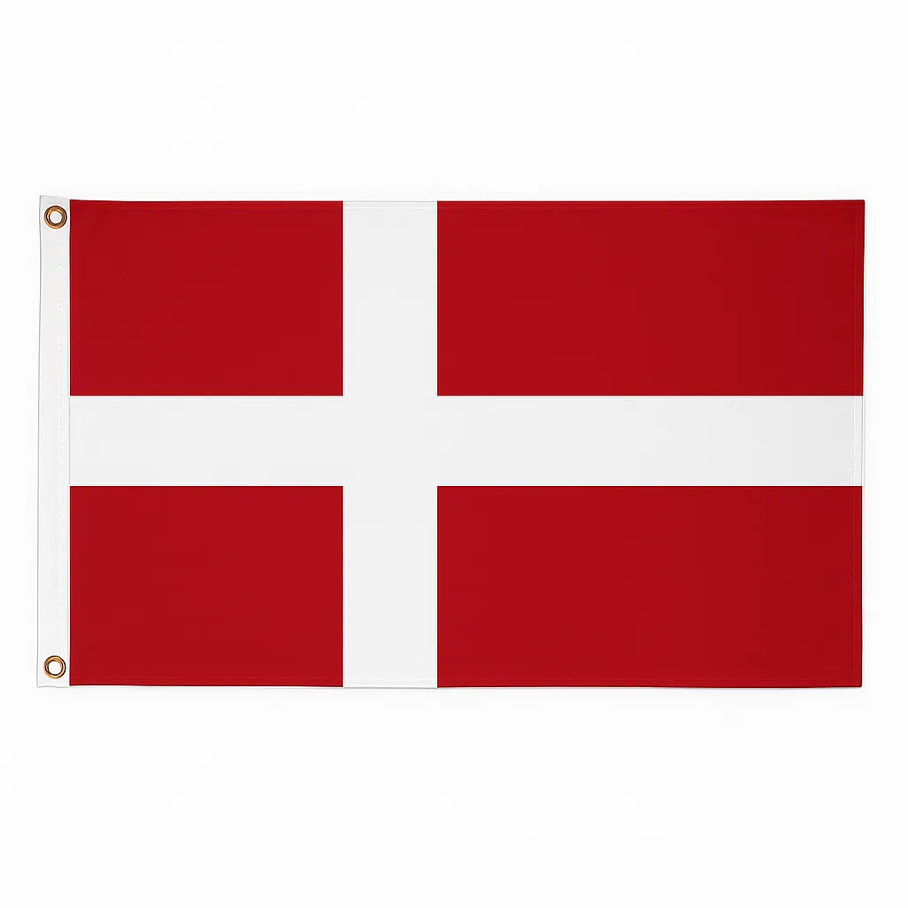 Denmark novelty flag – national design with brass eyelets, ships from the UK