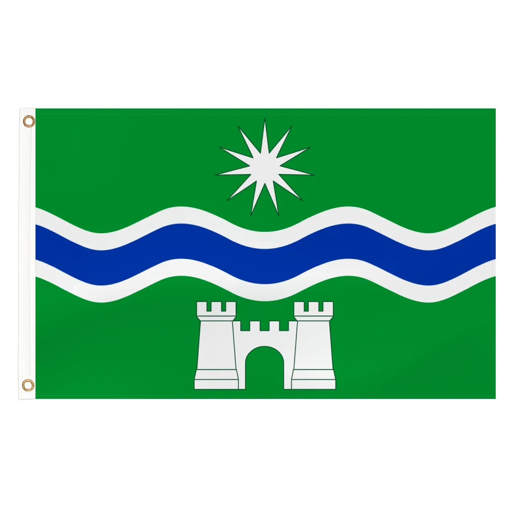 Denny and Dunipace (Stirlingshire) county flag - 5ft x 3ft lightweight polyester with brass eyelets