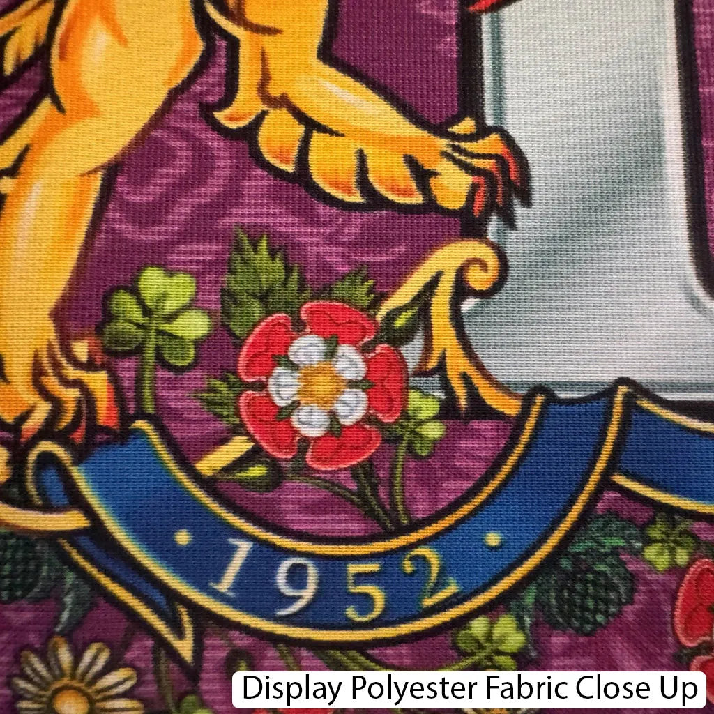 Close up photo of display polyester fabric digitally printed