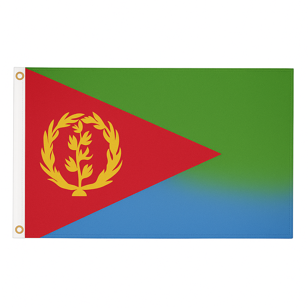 Eritrea novelty flag – national design with brass eyelets, ships from the UK