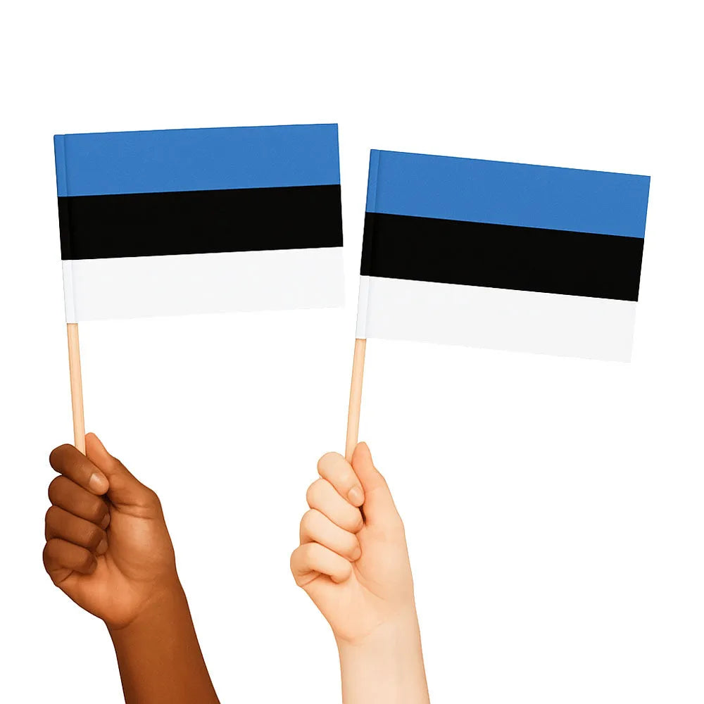 Estonia Handwaving Flags