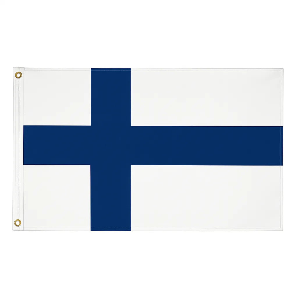Finland novelty flag – national design with brass eyelets, ships from the UK