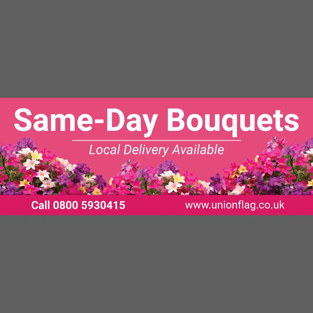 Florist Banner - Customisable Pink or Green