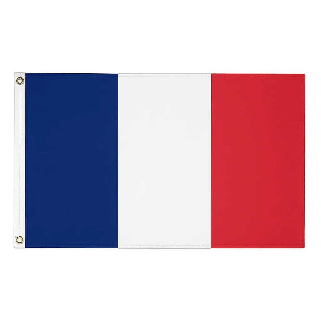 France novelty flag – national design with brass eyelets, ships from the UK