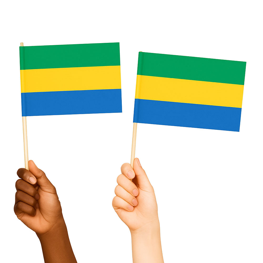 Gabon Handwaving Flags