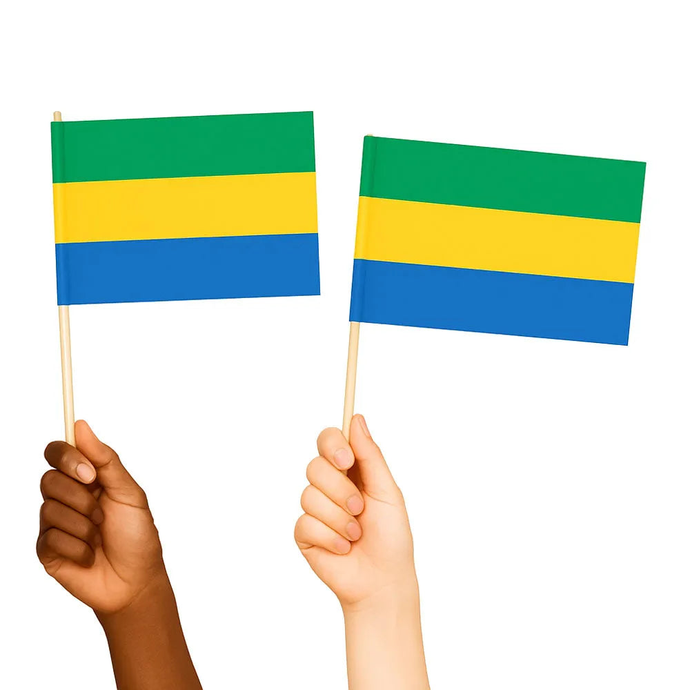 Gabon Handwaving Flags