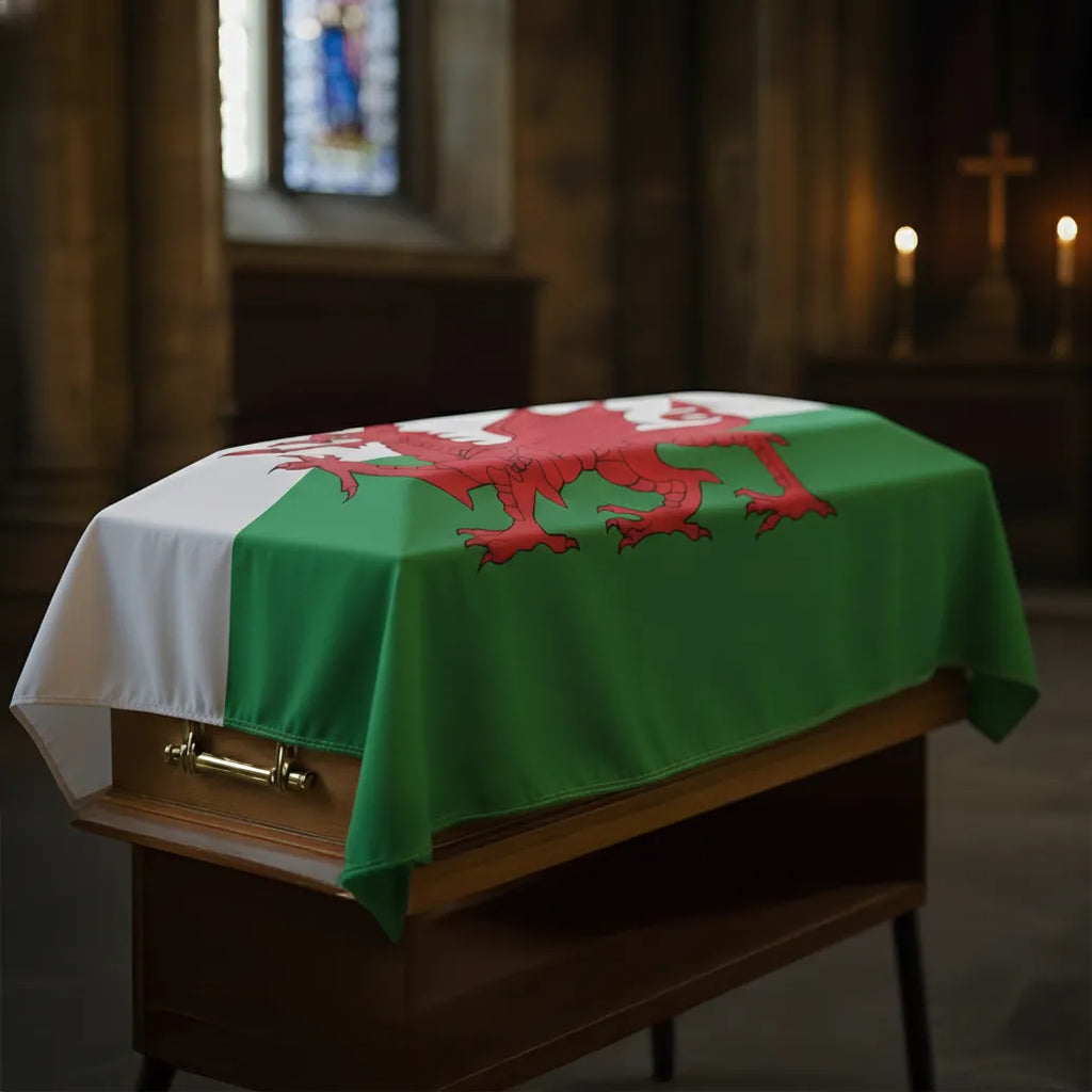 Funeral Coffin Drapes – National Flags or Custom Design