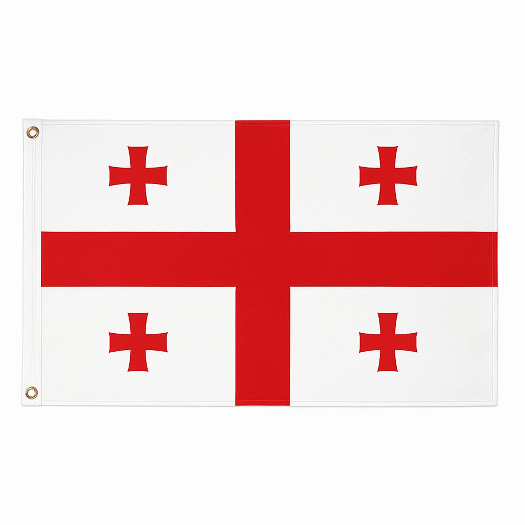 Georgia novelty flag – national design with brass eyelets, ships from the UK