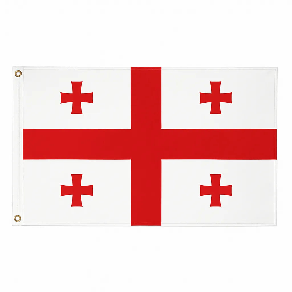 Georgia novelty flag – national design with brass eyelets, ships from the UK