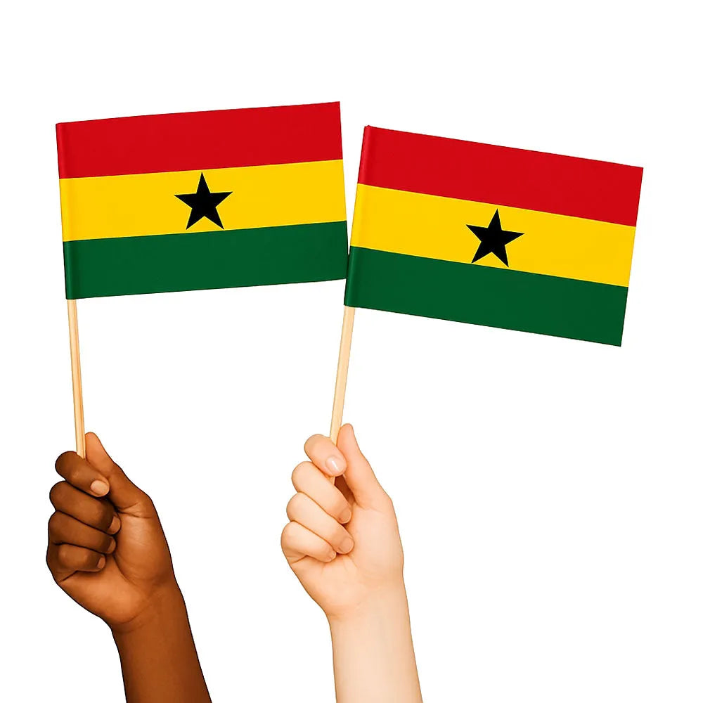 Ghana Handwaving Flags