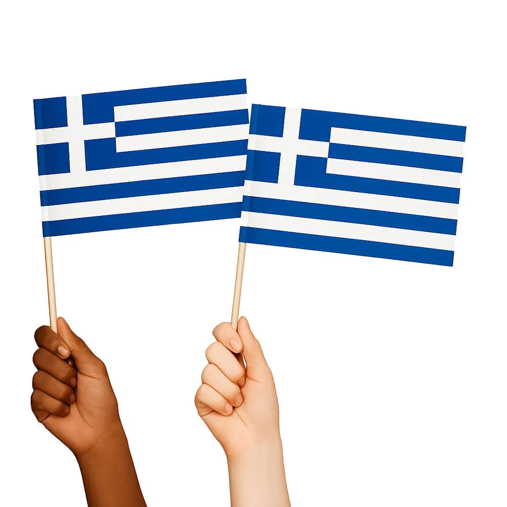Greece Handwaving Flags