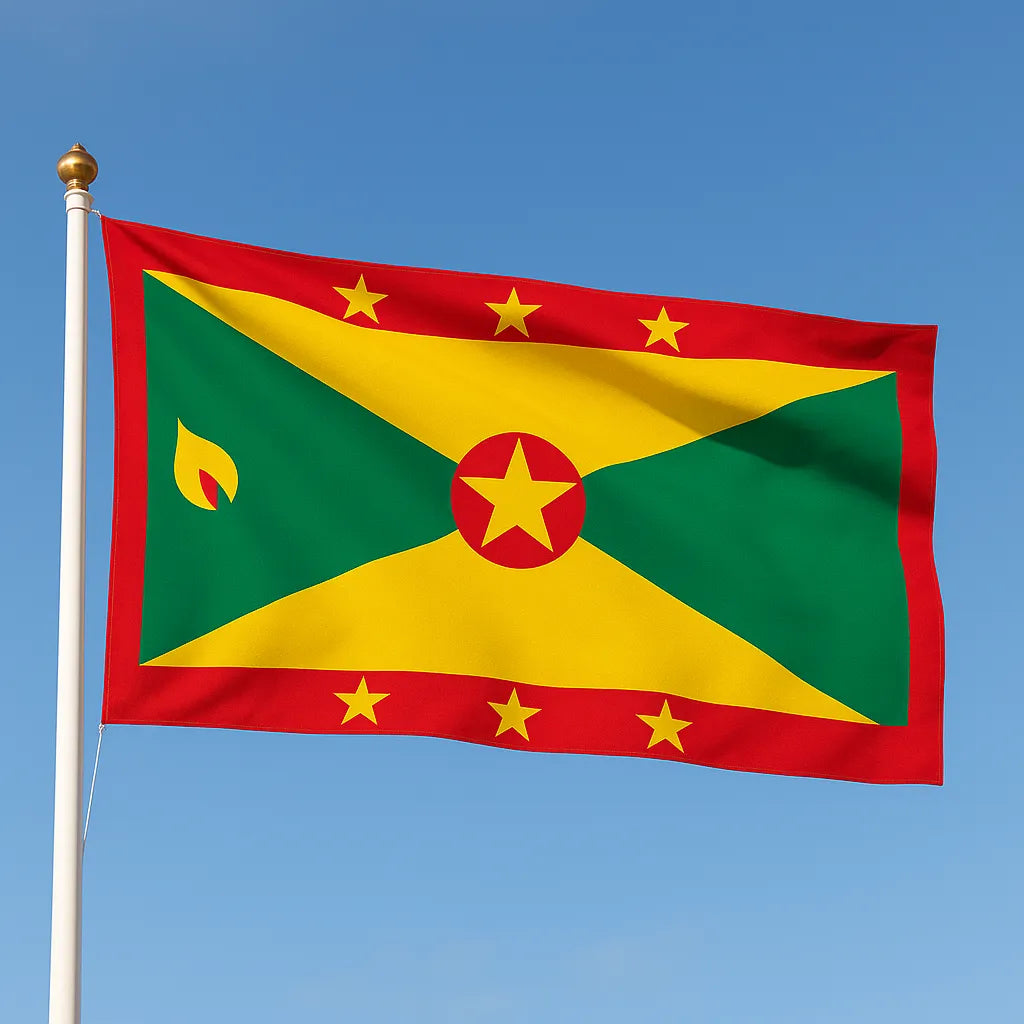 Sewn Grenada Flag – premium woven polyester, professional quality for long-term external display.