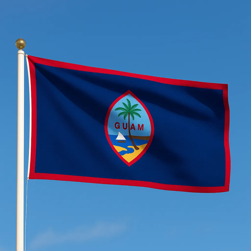 Sewn Guam Flag – premium woven polyester, professional quality for long-term external display.