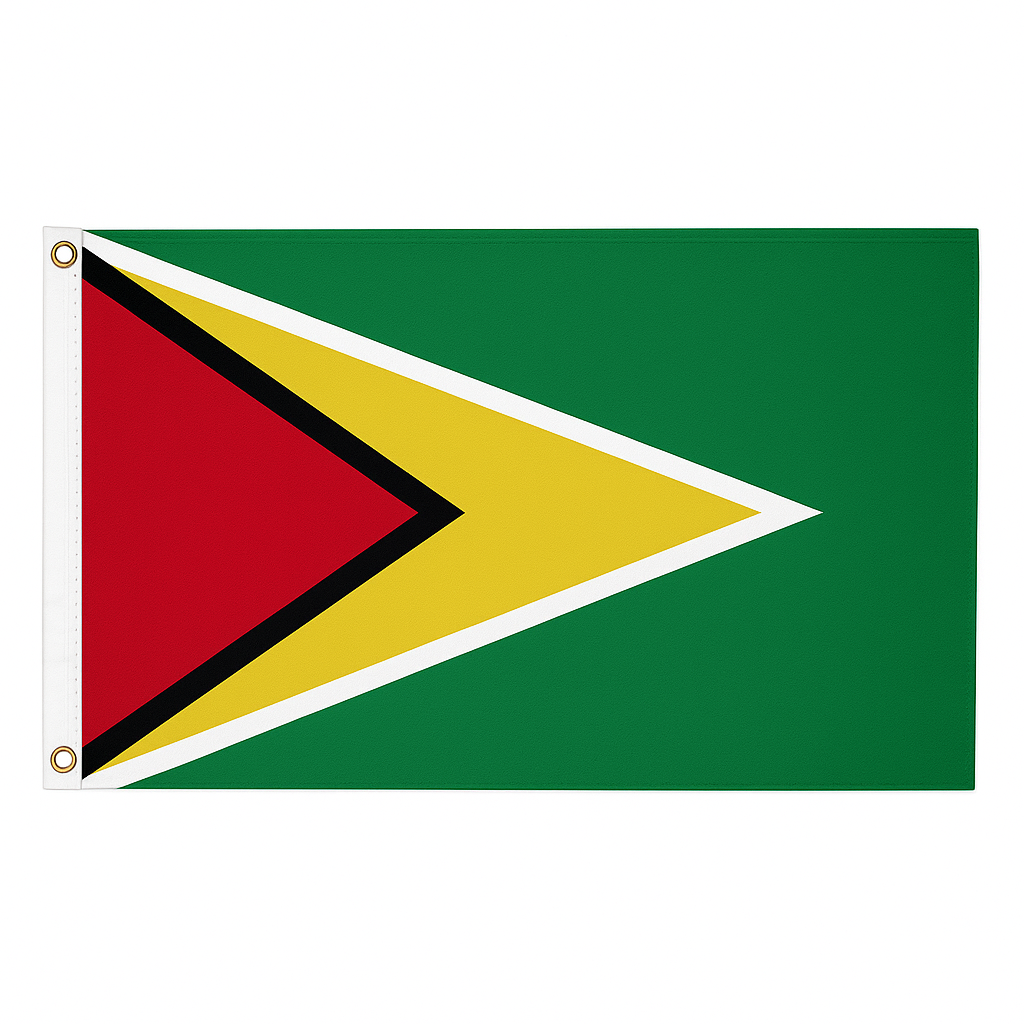 Guyana novelty flag – national design with brass eyelets, ships from the UK