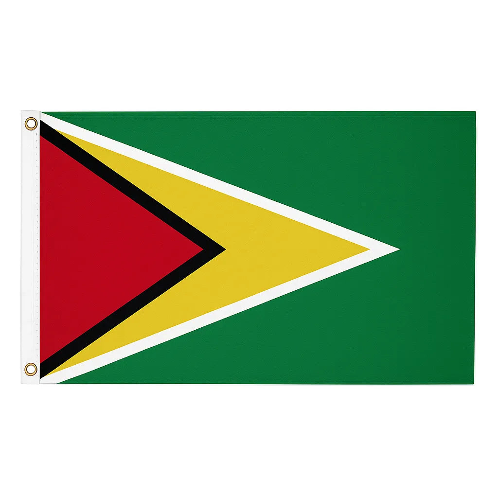 Guyana novelty flag – national design with brass eyelets, ships from the UK