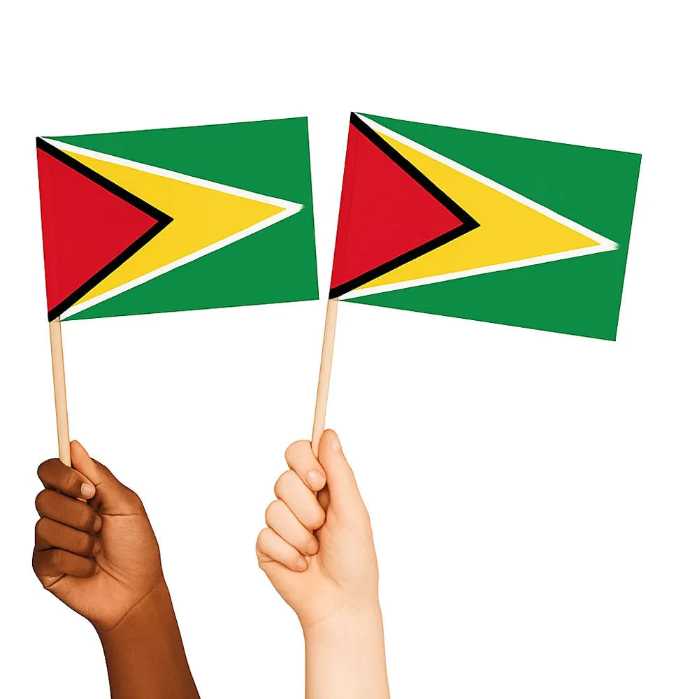 Guyana Handwaving Flags