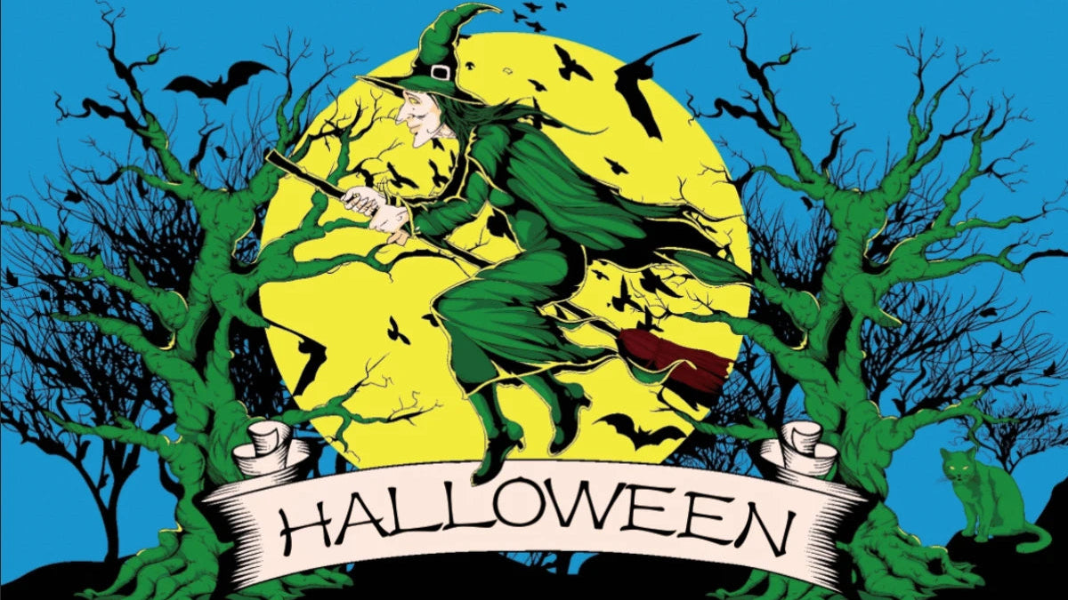 Witch Halloween Flag