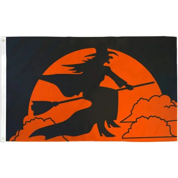 Witch Silhouette Flag