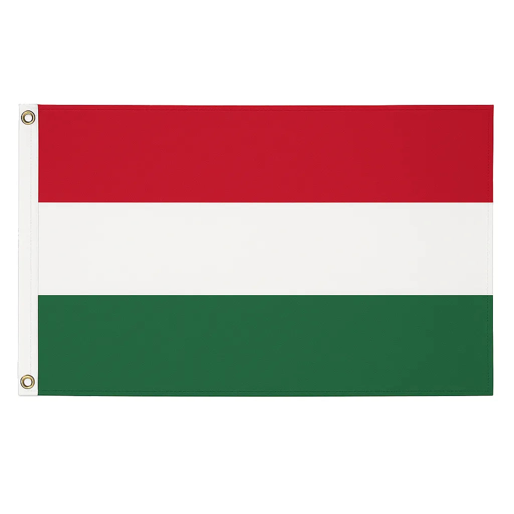 Hungary novelty flag – national design with brass eyelets, ships from the UK