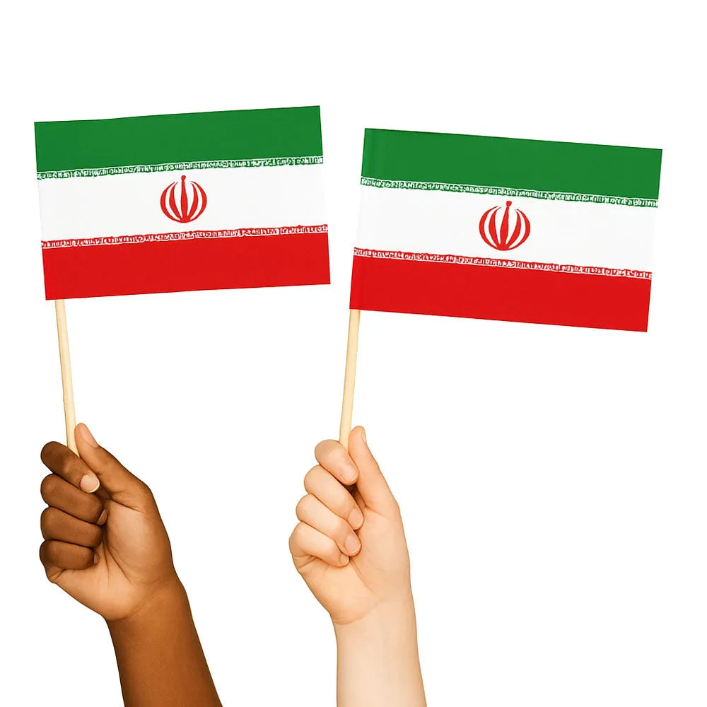 Iran Handwaving Flags