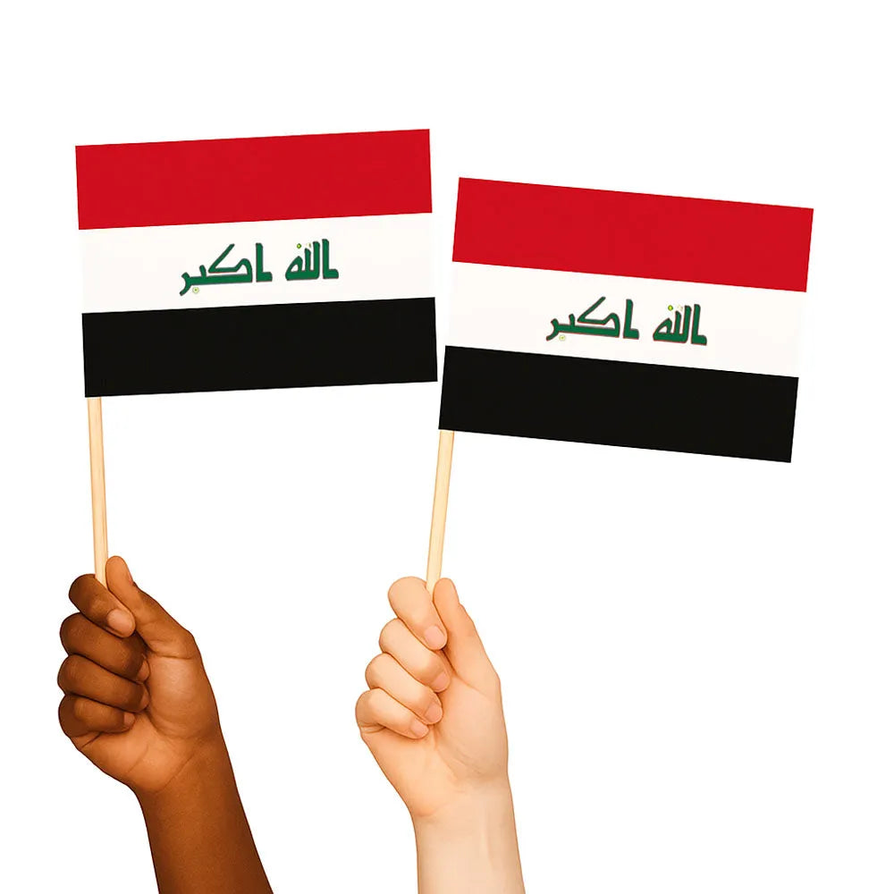 Iraq Handwaving Flags