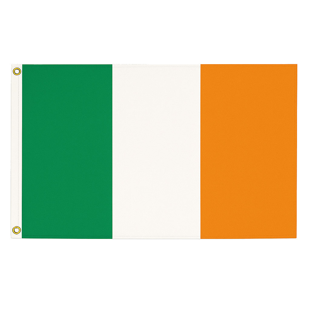 Ireland novelty flag – national design with brass eyelets, ships from the UK