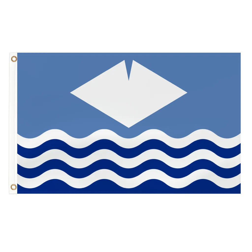Isle of Wight island flag - 5ft x 3ft lightweight polyester with brass eyelets