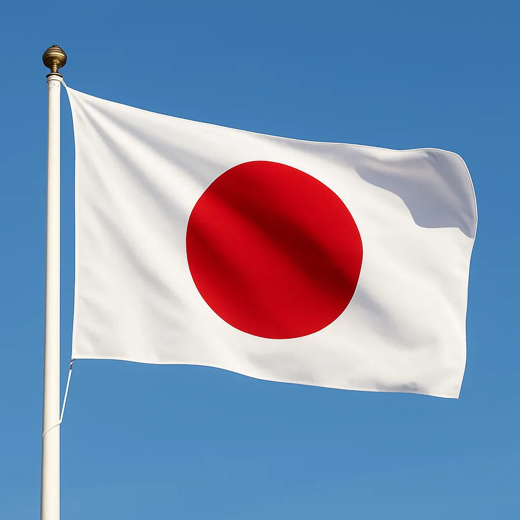 Sewn Japan Flag – premium woven polyester, professional quality for long-term external display.
