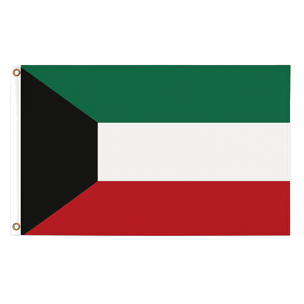 Kuwait novelty flag – national design with brass eyelets, ships from the UK