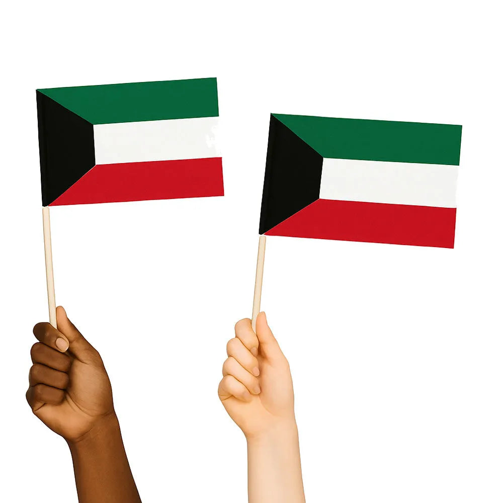 Kuwait Handwaving Flags