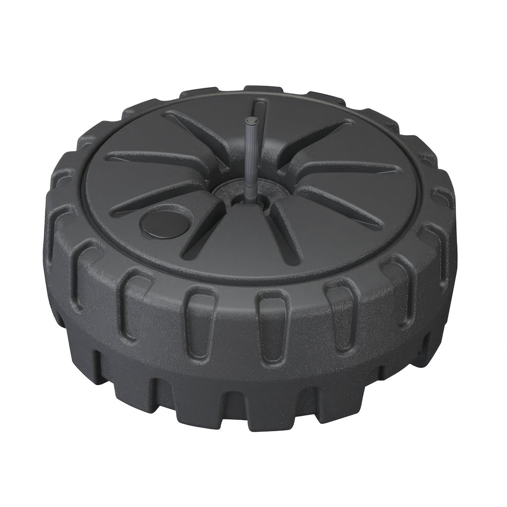 Black plastic water base for event flags