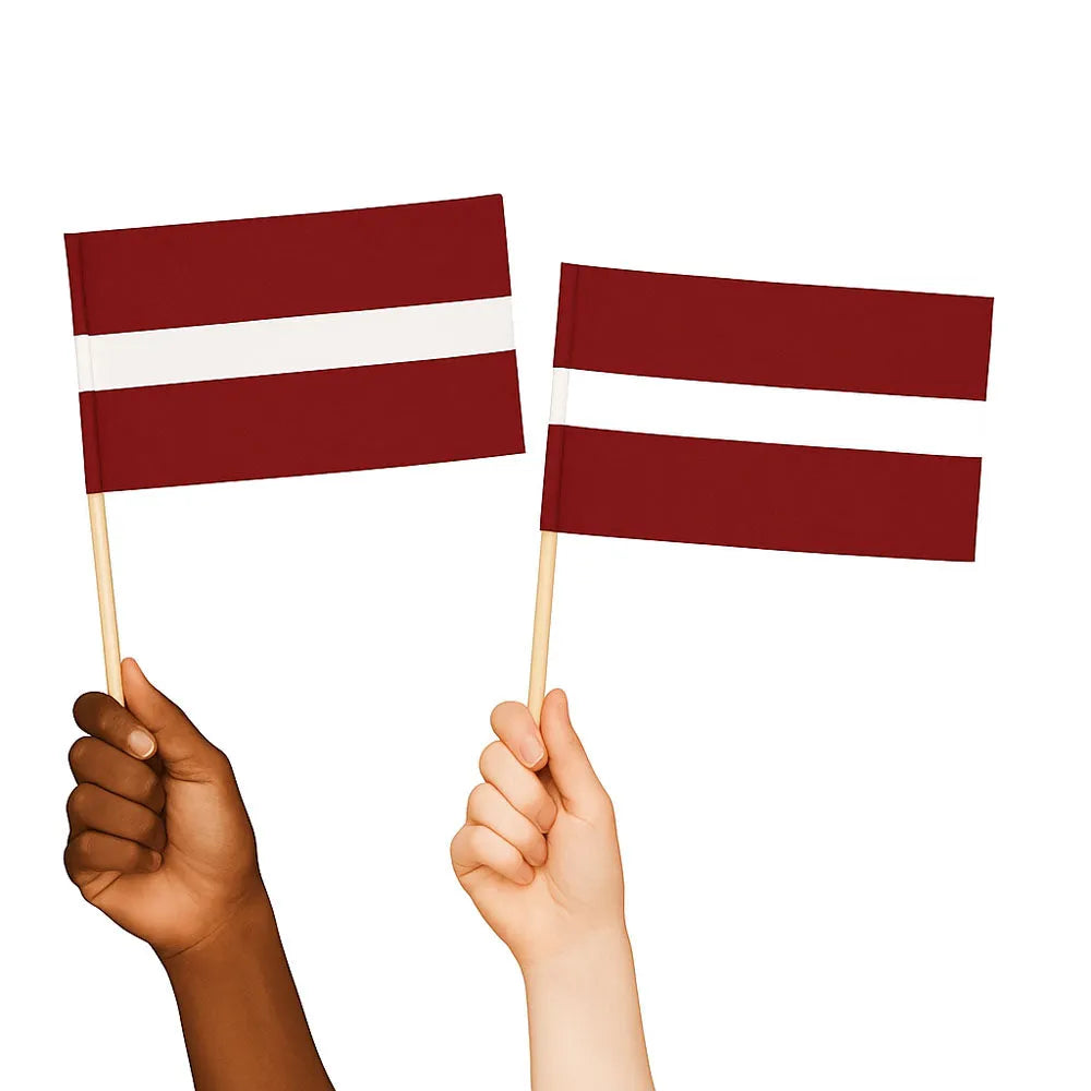 Latvia Handwaving Flags