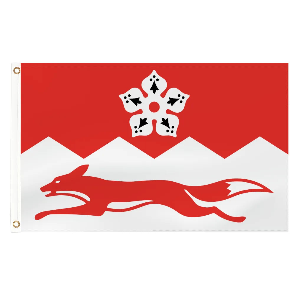 Leicestershire county flag - 5ft x 3ft lightweight polyester with brass eyelets