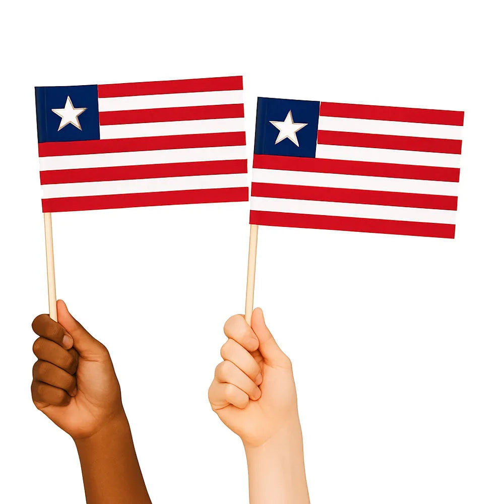 Liberia Handwaving Flags