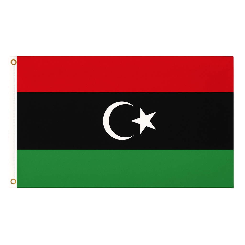 Libya novelty flag – national design with brass eyelets, ships from the UK